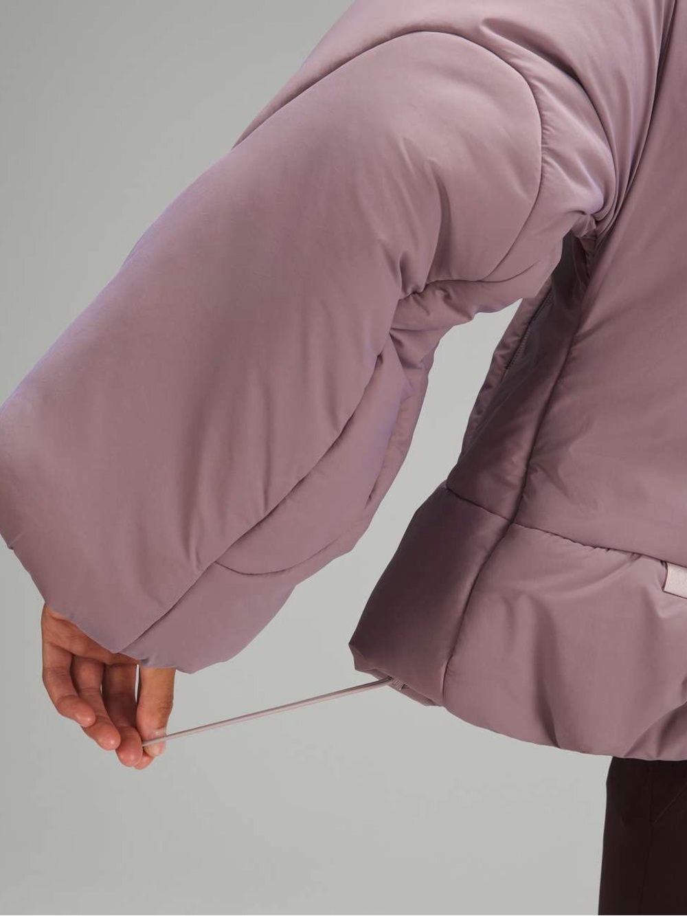 2. Lululemon Hooded Insulated Wrap Heathered Light Orbit Puffer Coat NWT - Picture 8 of 13